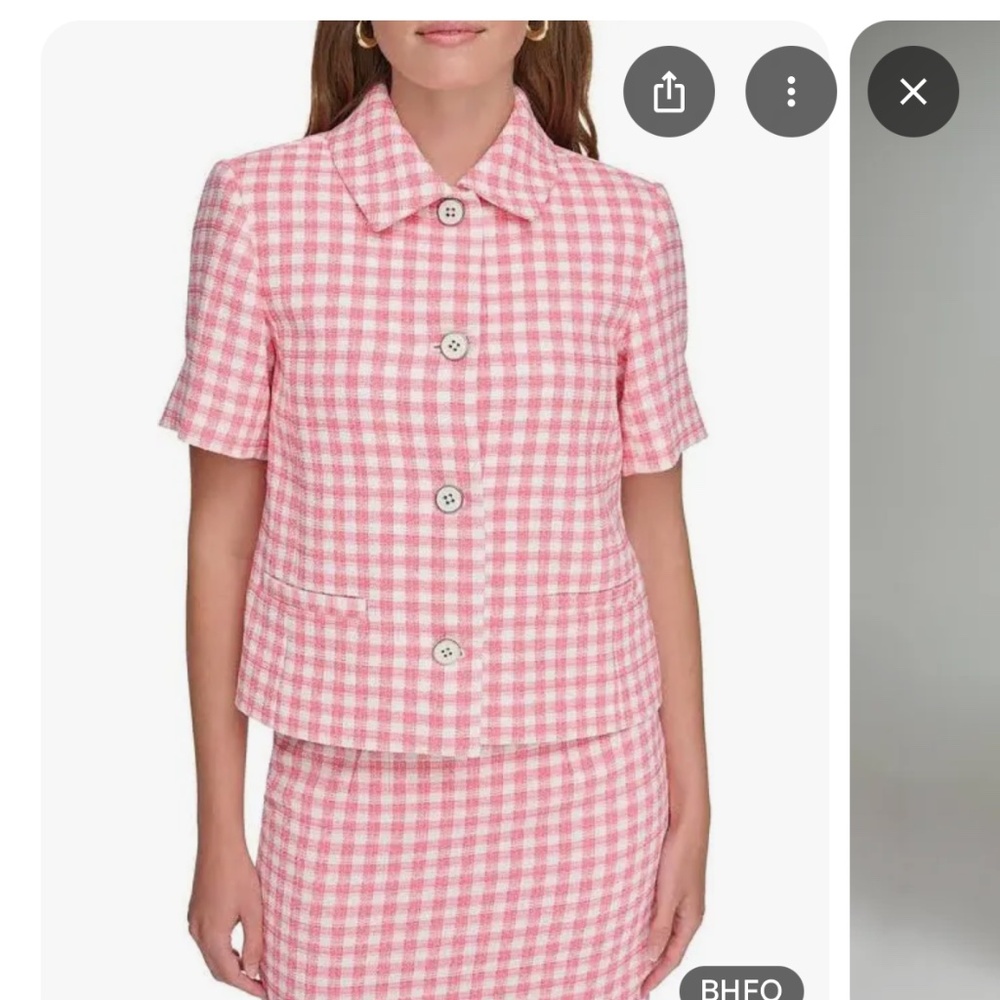 Tommy Hilfiger Pink Gingham Blazer (never worn) - Picture 3 of 3